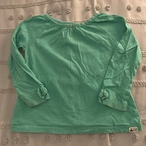 Gap size 2t teal green shirt with bow detail on sleeve